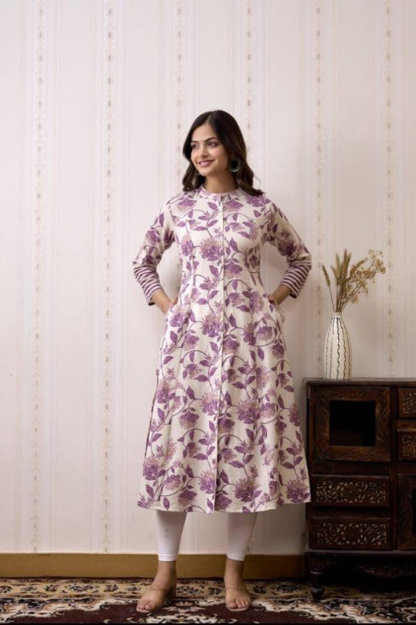 Floral Printed Aline kurta