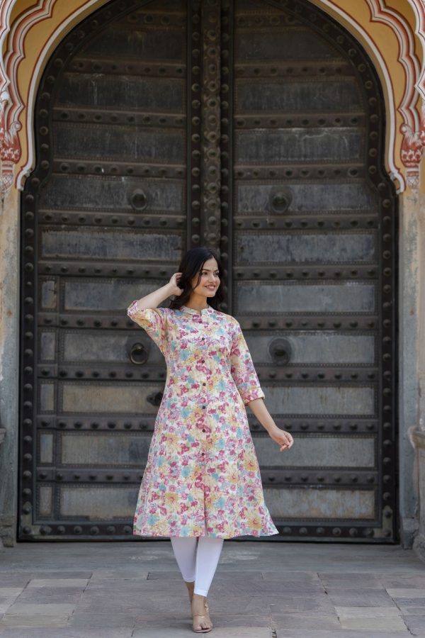 Floral Printed Aline kurta